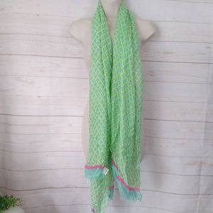 Vera Bradly Pastel Green Pint Scarf 76"